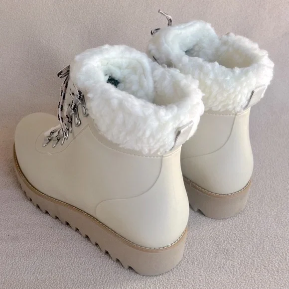 Anthropologie Bernardo Wiley Rain Lace-Up Boots women’s 8 & 9-boho-bohemian-NEW - Picture 2 of 5